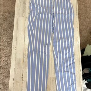 Forever 21 Blue and White Striped Trousers